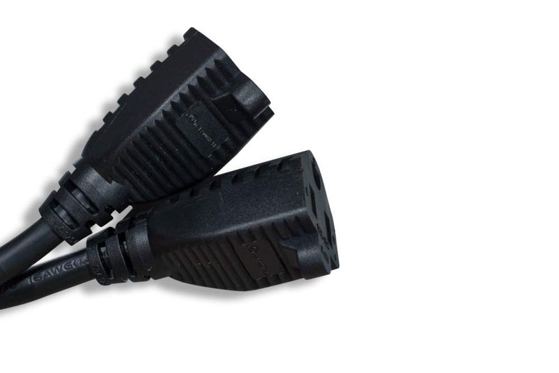 Cablelera Power Cord Extension and Splitter NEMA 5-15P to NEMA 5-15R x 2 16 AWG 13A 125V 14" 8 Pack (ZPK037SI-08) black - Image 2